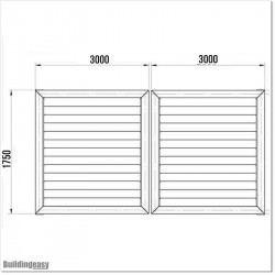 This louver gate is 6M wide and gate height is 1.75M. Gate colour is Iron Sand.