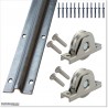 Gate is 4.3M wide and gate height is 1.8M. Gate fits 4.0M post gap
