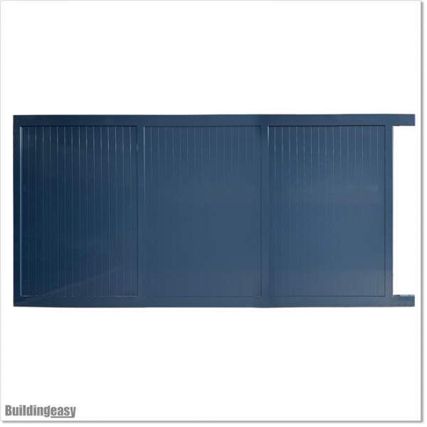 Gate is 4.3M wide and gate height is 1.8M. Gate fits 4.0M post gap