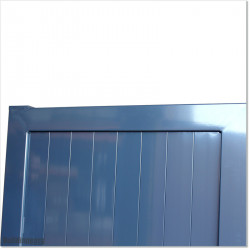 Pedestrian Tongue & Groove gate is 1.0M wide and gate height is 1.75M. Gate colour RAL7016 (Anthracite Grey)