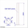 Steel Post with Base 100 X 100 and 3.2mm wall thickness. Colour is Matte Black