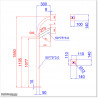 Double Gooseneck aluminium post to mount Keypads or Intercoms