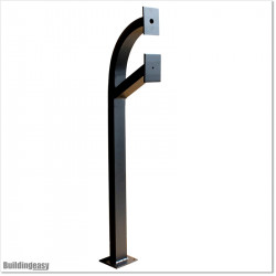 Double Gooseneck aluminium post to mount Keypads or Intercoms