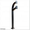 Double Gooseneck aluminium post to mount Keypads or Intercoms