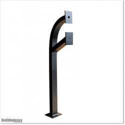 Double Gooseneck aluminium post to mount Keypads or Intercoms