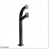 Double Gooseneck aluminium post to mount Keypads or Intercoms