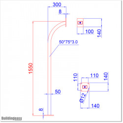 Goose neck aluminium post to mount Intercoms.