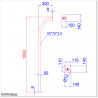 Goose neck aluminium post to mount Intercoms.