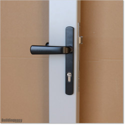 Aluminium Louver Pedestrian Gate 1M wide in Silver Pearl With Key Lock