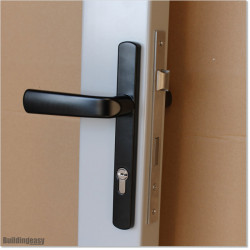 Aluminium Louver Pedestrian Gate 1M wide in Silver Pearl With Key Lock