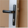 Aluminium Louver Pedestrian Gate 1M wide in Silver Pearl With Key Lock