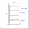 Aluminium Louver Pedestrian Gate 1M wide in Iron Sand With Parts 1.8M high