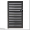 Aluminium Louver Pedestrian Gate 1M wide in Iron Sand With Parts 1.8M high