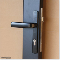 Aluminium Louver Pedestrian Gate 1M wide in Matte Black With Parts 1.8M high