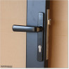 Aluminium Louver Pedestrian Gate 1M wide in Matte Black With Parts 1.8M high