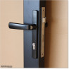 Aluminium Louver Pedestrian Gate 1M wide in Matte Black With Parts 1.8M high