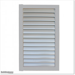 Aluminium Louver Pedestrian Gate 1M wide in Silver Pearl With Parts