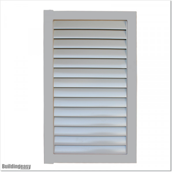 Aluminium Louver Pedestrian Gate 1M wide in Silver Pearl With Parts