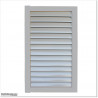 Aluminium Louver Pedestrian Gate 1M wide in Silver Pearl With Parts