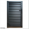 Aluminium Louver Pedestrian Gate 1M wide in Matte Black With Parts 1.8M high