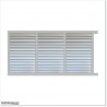 Silver Colour 4M Wide Louver Aluminium Sliding Gate 1.8M High in Auckland