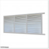 5.0M Wide & 1.8M High Flat Top Louver Sliding Gate in Silver Pearl Colour.