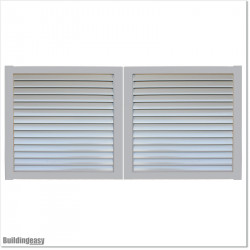 Aluminium Silver Pearl Colour Louver Gate 3.0M wide and  1.8M Height.