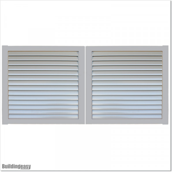 Aluminium Silver Pearl Colour Louver Gate 3.5M wide and  1.75M Height.