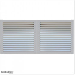 Aluminium Silver Pearl Colour Louver Gate 4.0M wide and  1.75M Height.