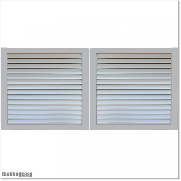 Aluminium Silver Pearl Colour Louver Gate 4.0M wide and  1.75M Height.