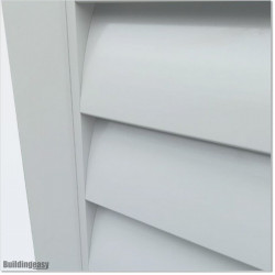 This louver gate is 5.6M wide and gate height is 1.65M. Gate colour is Silver Pearl.