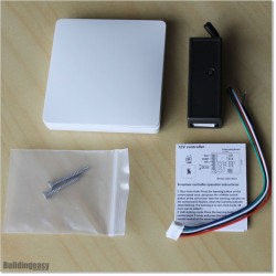 Wireless Push Button works on 433MHz. Works with all of our gate openers. No Battery inside push button