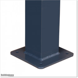 Aluminum Post with Base 100 X 100 and 4.0mm wall thickness. Powder coated in Anthracite Grey(RAL7016) colour