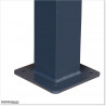 Aluminum Post with Base 100 X 100 and 4.0mm wall thickness. Powder coated in Anthracite Grey(RAL7016) colour