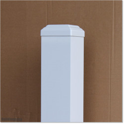 Post is powder coated in White colour. Post is 2.0M long. Post base is 200 X 200 and 10mm thick