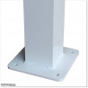 Post is powder coated in White colour. Post is 2.0M long. Post base is 200 X 200 and 10mm thick