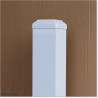 Post is 100 X 100 and 4mm wall thickness. Post is powder coated in white colour