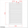 Gate is 1100mm wide (excluding hinge width) and height is 1815mm