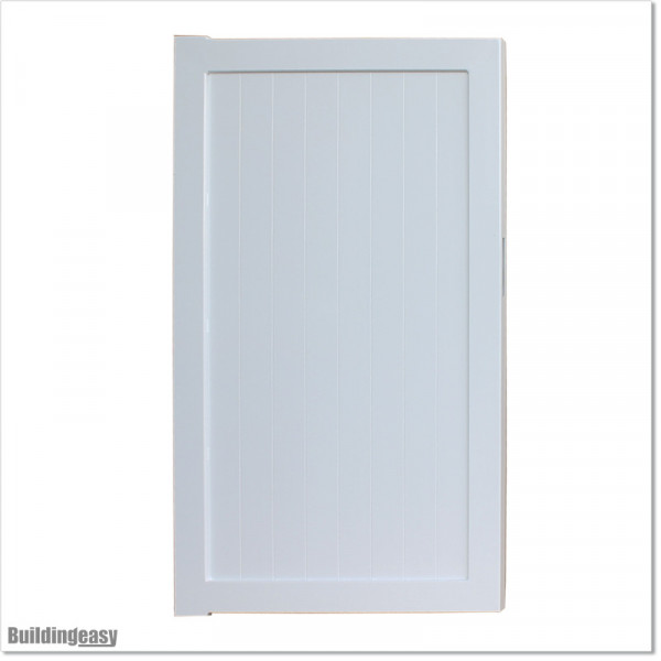 Pedestrian Tongue & Groove gate is 1.0M wide and gate height is 1.75M. Gate colour Pure White(RAL9010)