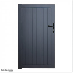 Pedestrian Tongue & Groove gate is 1.0M wide and gate height is 1.75M. Gate comes with a Lock