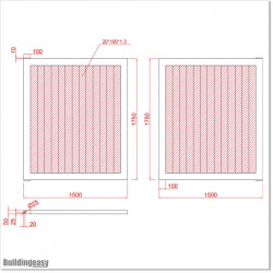 Aluminium Tongue and Groove Gate. Gate is 3.0M wide and gate height is 1.75M.