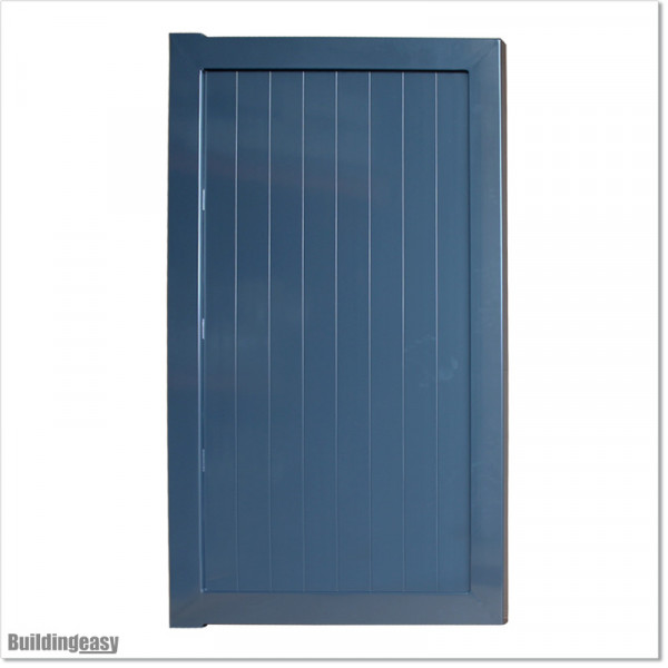 Pedestrian Tongue & Groove gate is 1.0M wide and gate height is 1.75M. Gate colour RAL7016 (Anthracite Grey)