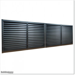 This louver gate is 6M wide and gate height is 1.75M. Gate colour is Matte Black.