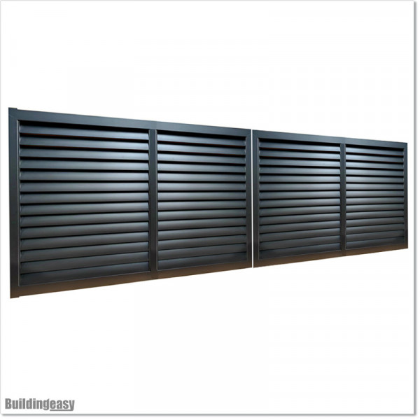 This louver gate is 6M wide and gate height is 1.75M. Gate colour is Matte Black.