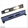 Aluminium Louver Pedestrian Gate 1M wide in Iron Sand With Parts 1.8M high