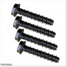 Galvanized and blackened concrete bolts M10 X 60mm