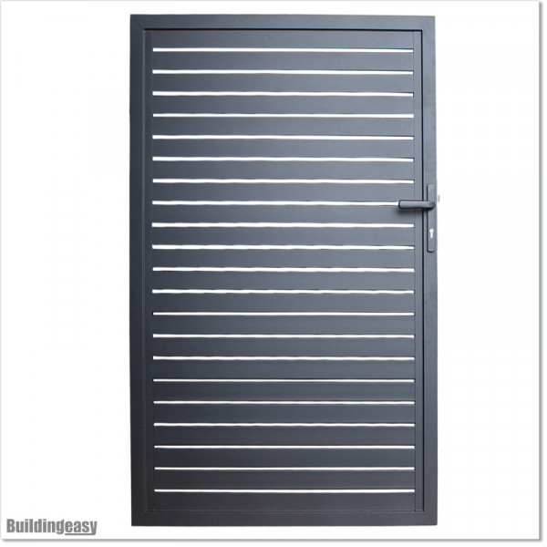 Gate is 1100mm wide (excluding hinge width) and height is 1815mm. Gate comes with Lock