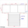 5.0M Wide & 1.8M High Flat Top Louver Sliding Gate in Matte Black Colour.