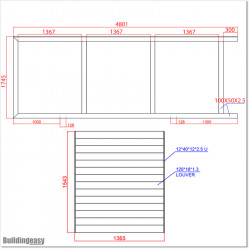 4.5M Wide & 1.8M High Flat Top Louver Sliding Gate in Silver Pearl Colour.