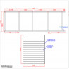 6M Wide & 1.8M High Flat Top Louver Sliding Gate in Iron Sand Colour.